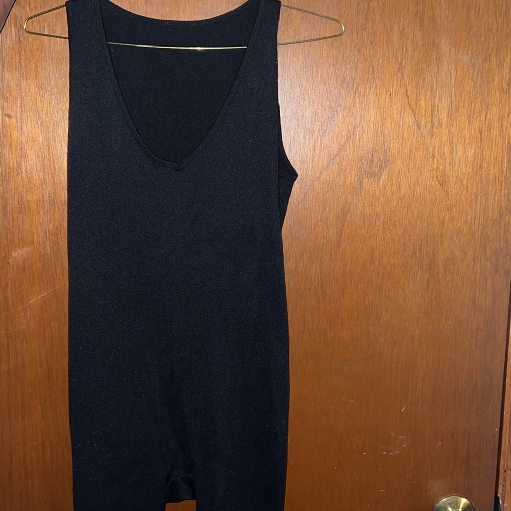 Forever 21 Black Sleeveless Ribbed Jumpsuit Size Large